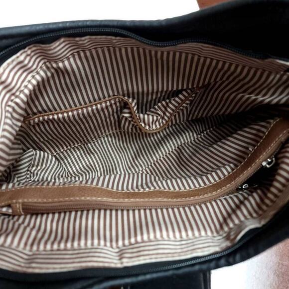 Western Handbag Purse Tote Floral Buckle Bold Silver Blue Turquoise Shoulder Bag - Picture 7 of 11